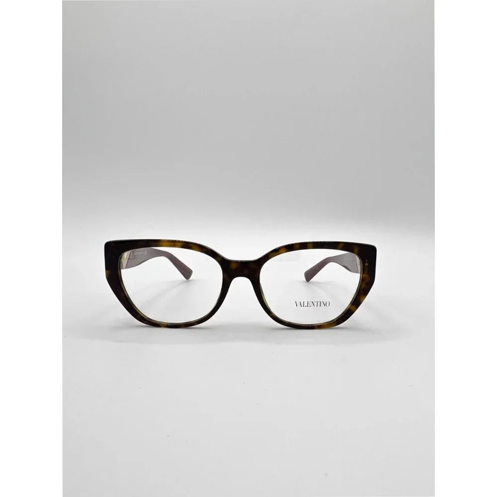 Valentino Women's Eyeglasses VA3037 5002 Full Rim Cat Eye Rockstud Havana 54mm P - Picture 5 of 14